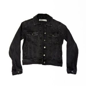 Zara Black Jean Jacket Classic Denim